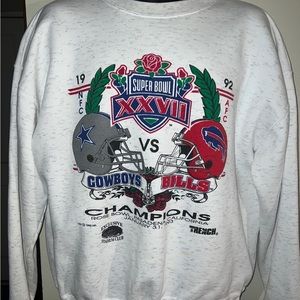 Vintage Sweater 93 Super Bowl Cowboys vs Bills Football Sweater Crewneck Sz XL